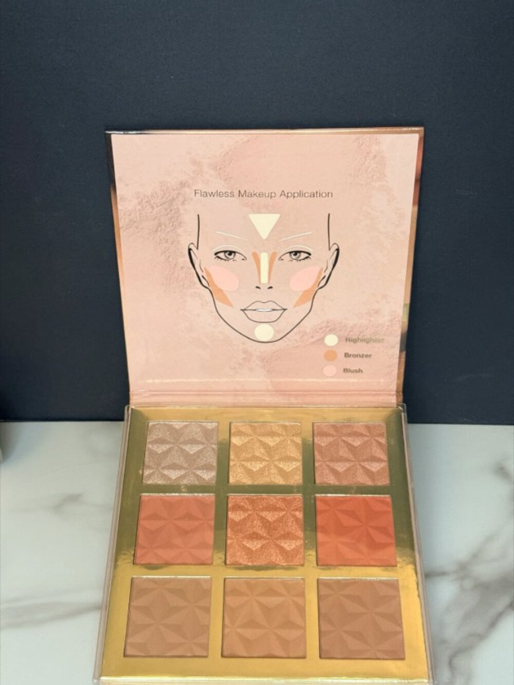 Face Makeup Palette Highlighter Bronzer Blush